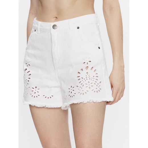 TWINSET Szorty materiałowe 231TT2752 Écru Regular Fit ze sklepu MODIVO w kategorii Szorty - zdjęcie 182605509