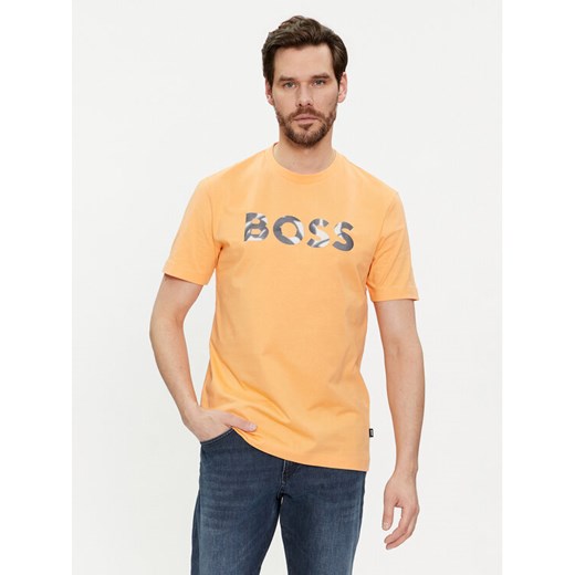 Boss T-Shirt Thompson 15 50513382 Pomarańczowy Regular Fit ze sklepu MODIVO w kategorii T-shirty męskie - zdjęcie 182605596