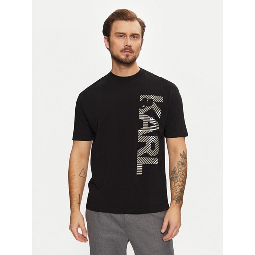 KARL LAGERFELD T-Shirt 755198 551221 Czarny Regular Fit ze sklepu MODIVO w kategorii T-shirty męskie - zdjęcie 182605598