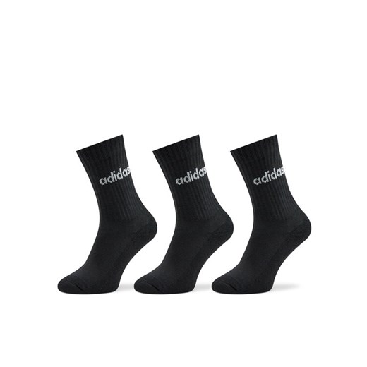 adidas Skarpety wysokie unisex Linear Crew Cushioned Socks 3 Pairs IC1301 Czarny ze sklepu MODIVO w kategorii Skarpetki damskie - zdjęcie 182605619