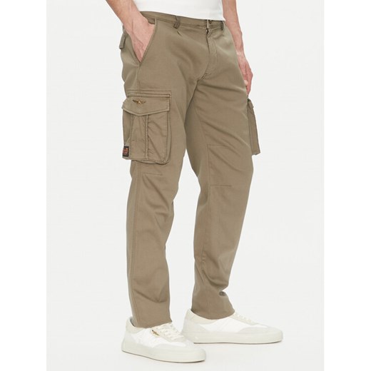 Aeronautica Militare Spodnie materiałowe 251PA1658CT3511 Khaki Regular Fit ze sklepu MODIVO w kategorii Spodnie męskie - zdjęcie 182605709