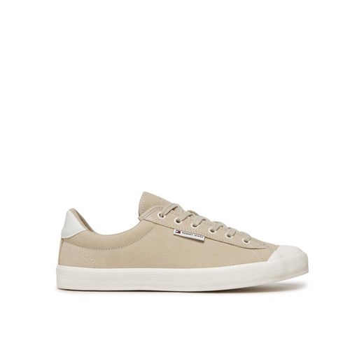 Tommy Jeans Sneakersy Tjm Vulcanized Bumper Suede EM0EM01407 Beżowy ze sklepu MODIVO w kategorii Trampki męskie - zdjęcie 182605737