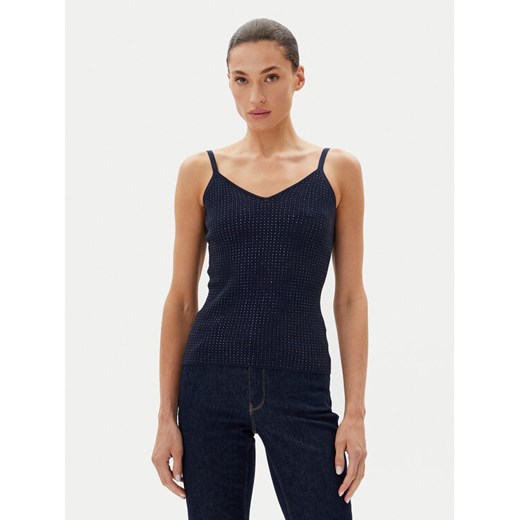 Fracomina Top FR25ST4006K410J9 Granatowy Slim Fit ze sklepu MODIVO w kategorii Bluzki damskie - zdjęcie 182605885