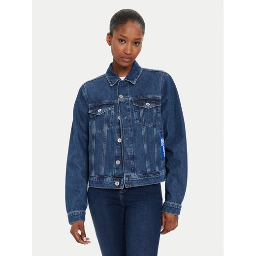 Karl Lagerfeld Jeans Kurtka jeansowa 240J1404 Niebieski Regular Fit ze sklepu MODIVO w kategorii Kurtki damskie - zdjęcie 182605978