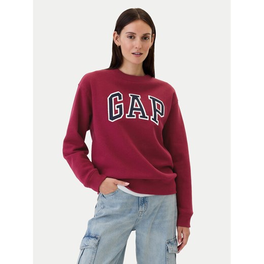 Gap Bluza 554936-37 Czerwony Regular Fit ze sklepu MODIVO w kategorii Bluzy damskie - zdjęcie 182605988