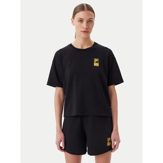 Fila T-Shirt Lisakovsk FAW1044 Czarny Loose Fit ze sklepu MODIVO w kategorii Bluzki damskie - zdjęcie 182606005