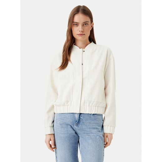 Pieces Kurtka bomber Annie 17150150 Biały Regular Fit ze sklepu MODIVO w kategorii Kurtki damskie - zdjęcie 182606058