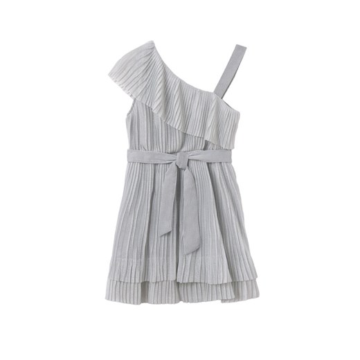 Mayoral Sukienka elegancka 6977 Szary Regular Fit ze sklepu MODIVO w kategorii Sukienki dziewczęce - zdjęcie 182606135