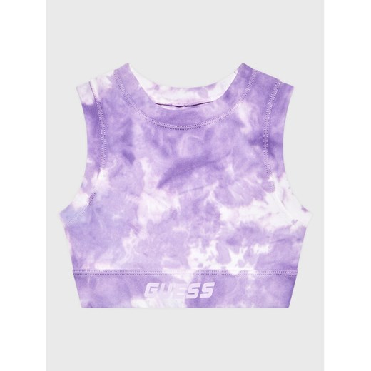 Guess Top J2BI37 MC04N Fioletowy Slim Fit ze sklepu MODIVO w kategorii Bluzki dziewczęce - zdjęcie 182606136