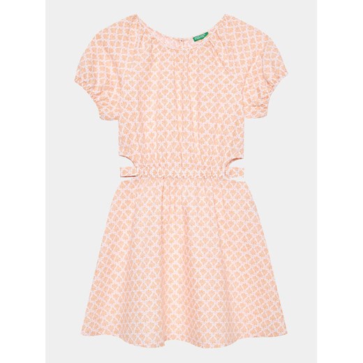 United Colors Of Benetton Sukienka codzienna 4XTWCV019 Pomarańczowy Regular Fit ze sklepu MODIVO w kategorii Sukienki dziewczęce - zdjęcie 182606157