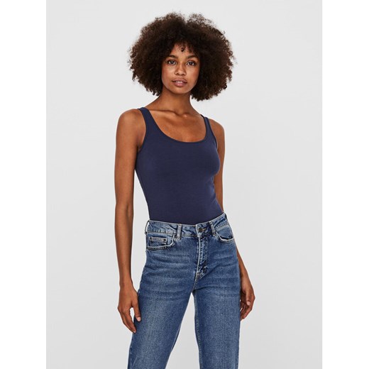Vero Moda Top Maxi 10185110 Granatowy Regular Fit ze sklepu MODIVO w kategorii Bluzki damskie - zdjęcie 182606237