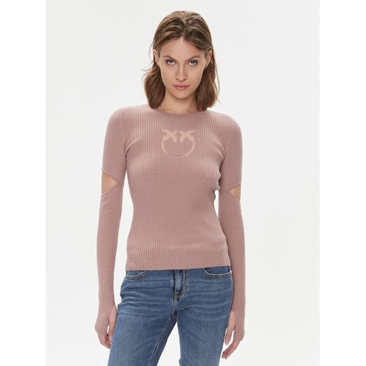 Pinko Sweter Tricheco 102019 A18M Różowy Regular Fit ze sklepu MODIVO w kategorii Swetry damskie - zdjęcie 182606247