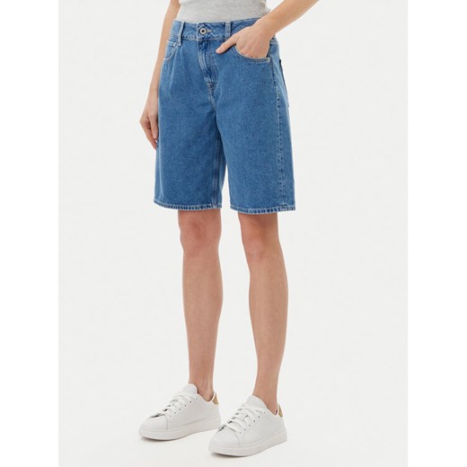 Pepe Jeans Szorty jeansowe PL801189 Niebieski Regular Fit ze sklepu MODIVO w kategorii Szorty - zdjęcie 182606277