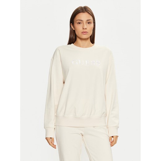 Guess Bluza O5RQ03 KCO31 Beżowy Regular Fit ze sklepu MODIVO w kategorii Bluzy damskie - zdjęcie 182606288