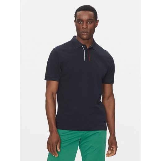 Hechter Paris Polo Pique H-Eco 74013 151902 Granatowy Regular Fit ze sklepu MODIVO w kategorii T-shirty męskie - zdjęcie 182606348
