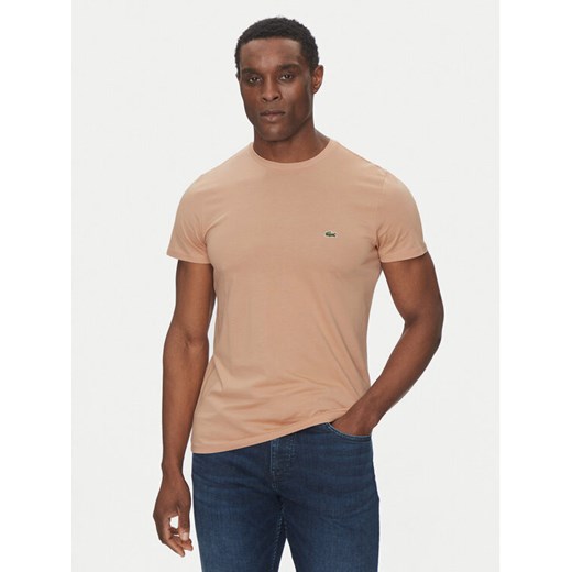 Lacoste T-Shirt TH6709 Beżowy Regular Fit Lacoste 4 MODIVO
