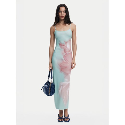 Desigual Sukienka letnia Lyon 25SWVK44 Turkusowy Regular Fit ze sklepu MODIVO w kategorii Sukienki - zdjęcie 182606498