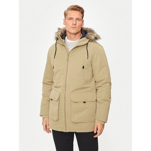 Jack&Jones Parka Construct 12258406 Beżowy Regular Fit ze sklepu MODIVO w kategorii Parki męskie - zdjęcie 182606565