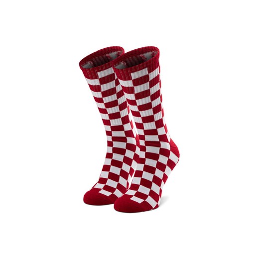 Vans Skarpety Wysokie Męskie Checkerboard Crew VN0A3H3ORLM1 Czerwony ze sklepu MODIVO w kategorii Skarpetki męskie - zdjęcie 182606569