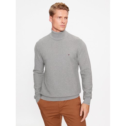 Tommy Hilfiger Golf MW0MW33453 Szary Regular Fit ze sklepu MODIVO w kategorii Swetry męskie - zdjęcie 182606588