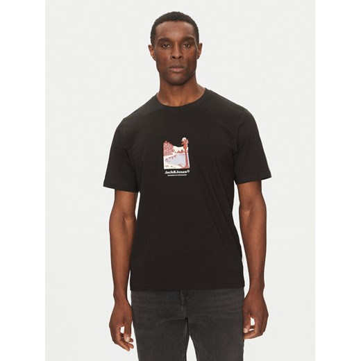 Jack&Jones T-Shirt Split Graphic 12273000 Czarny Regular Fit ze sklepu MODIVO w kategorii T-shirty męskie - zdjęcie 182606636
