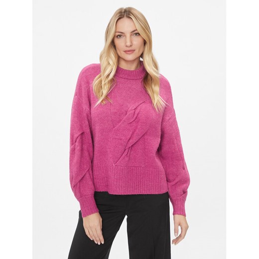 YAS Sweter 26031213 Różowy Regular Fit ze sklepu MODIVO w kategorii Swetry damskie - zdjęcie 182606687