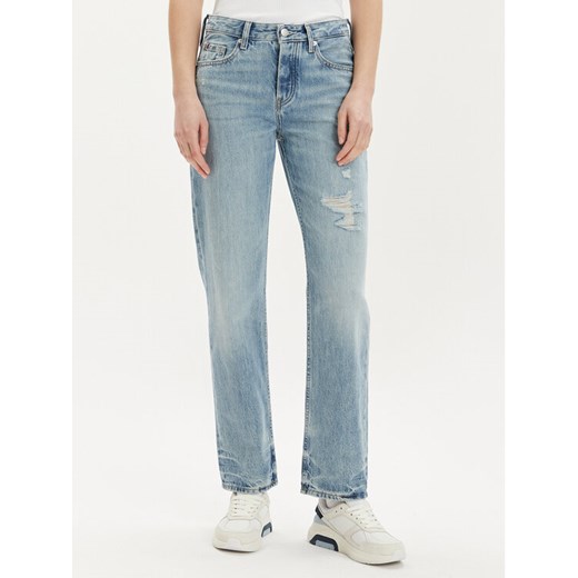 Tommy Hilfiger Jeansy Classic WW0WW41307 Niebieski Straight Fit ze sklepu MODIVO w kategorii Jeansy damskie - zdjęcie 182606706