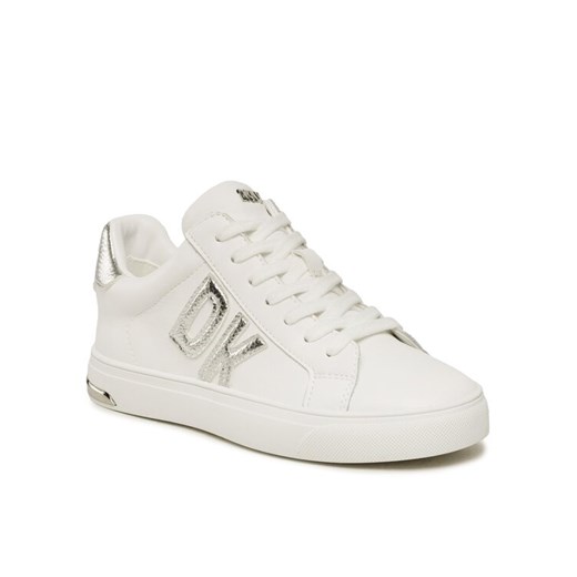 DKNY Sneakersy Abeni Lace Up Sneaker K1300916 Biały ze sklepu MODIVO w kategorii Buty sportowe damskie - zdjęcie 182606749