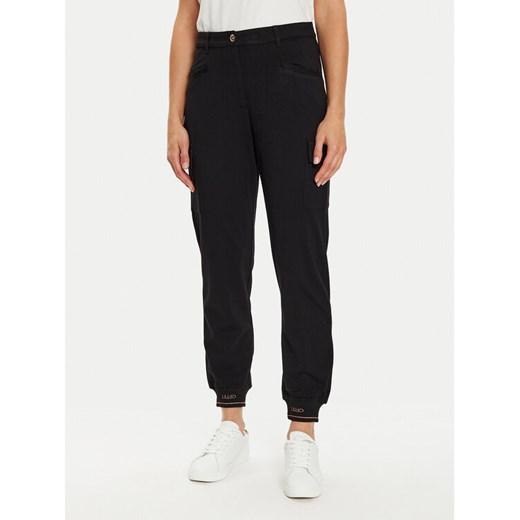 Liu Jo Sport Spodnie materiałowe TF4279 J6182 Czarny Regular Fit ze sklepu MODIVO w kategorii Spodnie damskie - zdjęcie 182606798