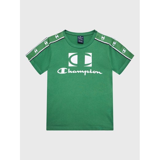 Champion T-Shirt 306326 Zielony Regular Fit ze sklepu MODIVO w kategorii T-shirty chłopięce - zdjęcie 182606907