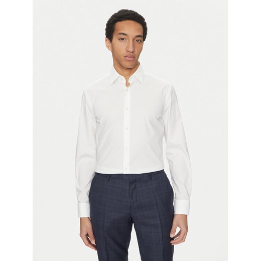 BOSS Koszula Hank 50532804 Biały Slim Fit ze sklepu MODIVO w kategorii Koszule męskie - zdjęcie 182606947