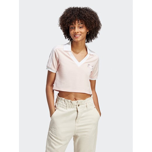 adidas Polo Crop Polo Shirt IP3757 Różowy ze sklepu MODIVO w kategorii Bluzki damskie - zdjęcie 182606987