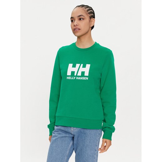 Helly Hansen Bluza Logo 2.0 34462 Zielony Regular Fit ze sklepu MODIVO w kategorii Bluzy damskie - zdjęcie 182607035