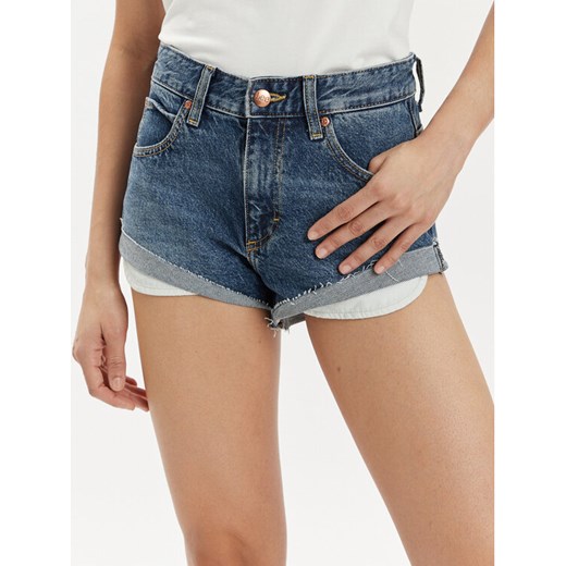 Lee Szorty jeansowe Rider 112348989 Niebieski Slim Fit ze sklepu MODIVO w kategorii Szorty - zdjęcie 182607058