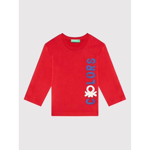 United Colors Of Benetton Bluzka 3ATNC15F2 Czerwony Regular Fit ze sklepu MODIVO w kategorii Kaftaniki i bluzki - zdjęcie 182607097