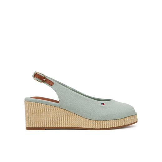 Tommy Hilfiger Espadryle Flag Mid Wedge Espad Slingback FW0FW08595 Błękitny ze sklepu MODIVO w kategorii Espadryle damskie - zdjęcie 182607098