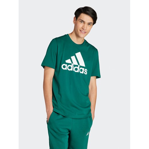 adidas T-Shirt Essentials IS1300 Zielony Regular Fit ze sklepu MODIVO w kategorii T-shirty męskie - zdjęcie 182607107