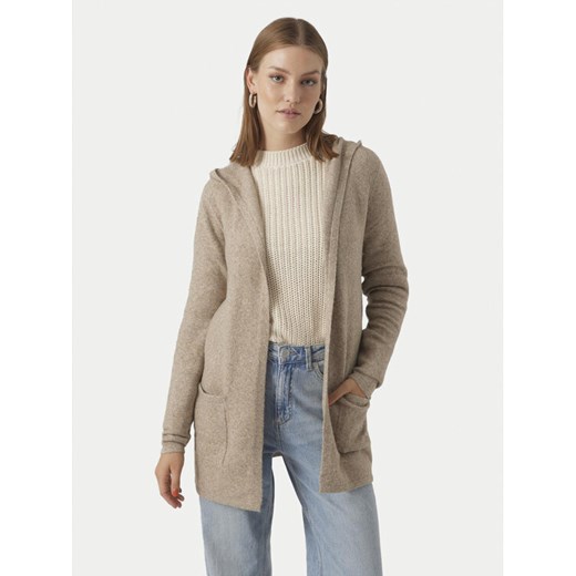 Vero Moda Kardigan Doffy 10235948 Beżowy Relaxed Fit ze sklepu MODIVO w kategorii Swetry damskie - zdjęcie 182607129