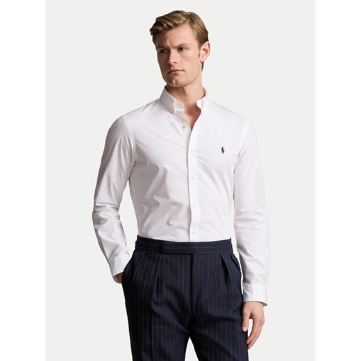 Polo Ralph Lauren Koszula 710928254002 Biały Slim Fit ze sklepu MODIVO w kategorii Koszule męskie - zdjęcie 182607149