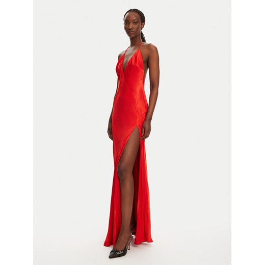 BARDOT Sukienka wieczorowa YVE Halter 59315DB Czerwony Slim Fit ze sklepu MODIVO w kategorii Sukienki - zdjęcie 182607186