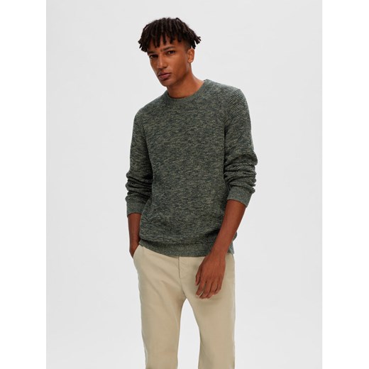Selected Homme Sweter 16059390 Zielony Regular Fit ze sklepu MODIVO w kategorii Swetry męskie - zdjęcie 182607226