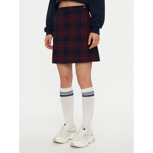 Tommy Jeans Spódnica mini DW0DW18889 Bordowy Regular Fit ze sklepu MODIVO w kategorii Spódnice - zdjęcie 182607326