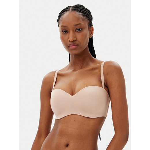 Hunkemöller Biustonosz push-up Smooth 206739 Beżowy ze sklepu MODIVO w kategorii Biustonosze - zdjęcie 182607328
