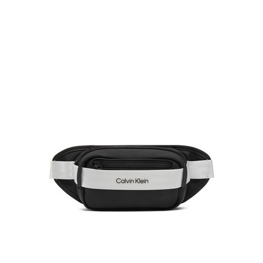 Calvin Klein Jeans Saszetka nerka Logo Waist Bag IU0IU00694 Czarny ze sklepu MODIVO w kategorii Nerki - zdjęcie 182607349