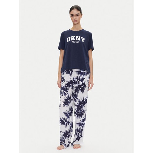 DKNY Piżama YI70052 Granatowy Regular Fit ze sklepu MODIVO w kategorii Piżamy damskie - zdjęcie 182607417