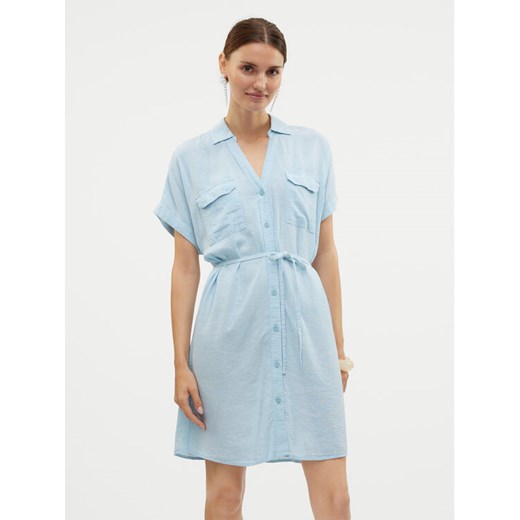 Vero Moda Sukienka letnia Linn 10323027 Błękitny Relaxed Fit ze sklepu MODIVO w kategorii Sukienki - zdjęcie 182607426