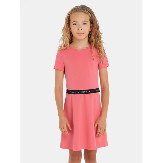 Tommy Hilfiger Sukienka codzienna Essential Skater KG0KG07776 D Różowy Regular Fit ze sklepu MODIVO w kategorii Sukienki dziewczęce - zdjęcie 182607427