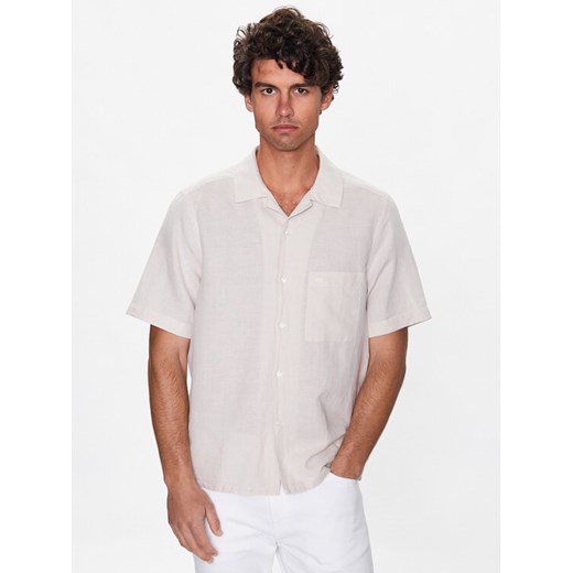Calvin Klein Koszula K10K109521 Beżowy Regular Fit ze sklepu MODIVO w kategorii Koszule męskie - zdjęcie 182607479