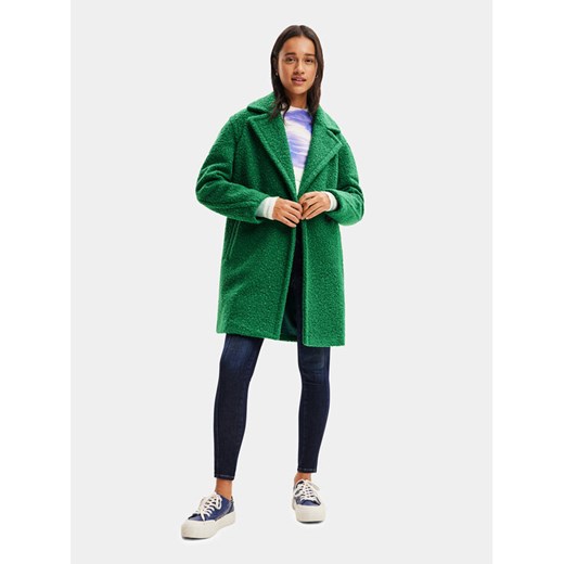 Desigual Płaszcz przejściowy 23WWEW21 Zielony Comfort Fit ze sklepu MODIVO w kategorii Płaszcze damskie - zdjęcie 182607515
