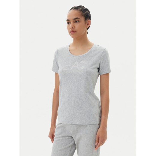 EA7 Emporio Armani T-Shirt 7W000094 AF10373 O8002 Szary Slim Fit ze sklepu MODIVO w kategorii Bluzki damskie - zdjęcie 182607589